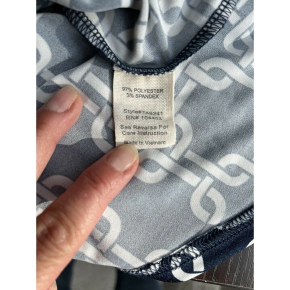 Sweet Wanderer Women’s Navy Blue White  Tank Top Size M Zipper - Picture 5 of 6